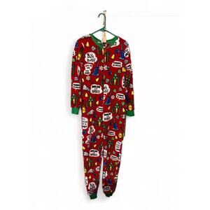 Elf The Movie One Piece PJ Will Ferrell OMG " Bye Buddy" Trap Door Size M 8/10